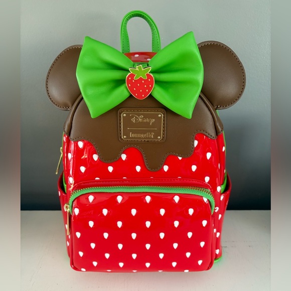 Loungefly Handbags - Loungefly Scented Chocolate Covered Strawberry Mini Backpack
